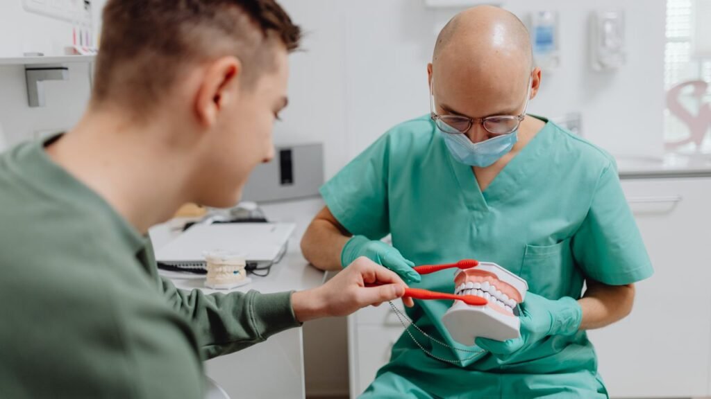 Adult patient relaxed during sedation dentistry at a dental clinic in Woodbridge